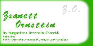 zsanett ornstein business card